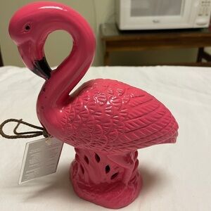 GC Naturals iridescent pink flamingo ceramic figurine potpourri satchel